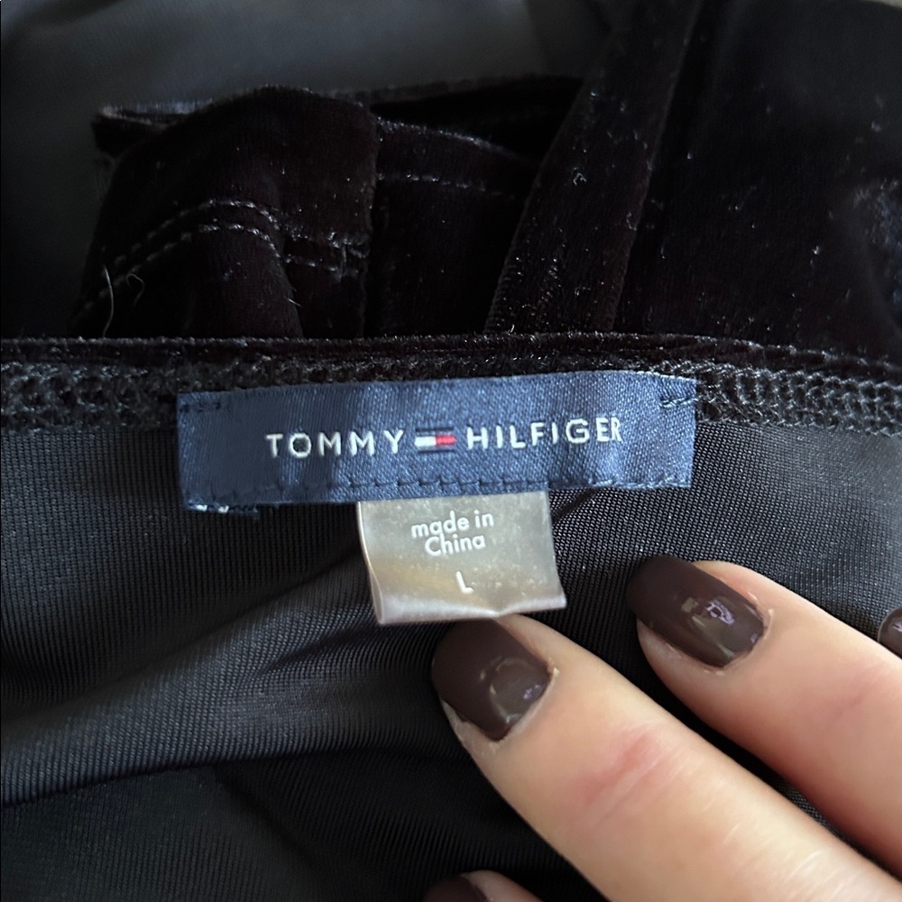 Tommy Hilfiger Velvet Open Cardigan Size Large - Picture 7 of 8